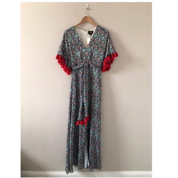 NWT Anthropologie Sachin & Babi Tassel Maxi Dress 0 - Picture 4 of 14